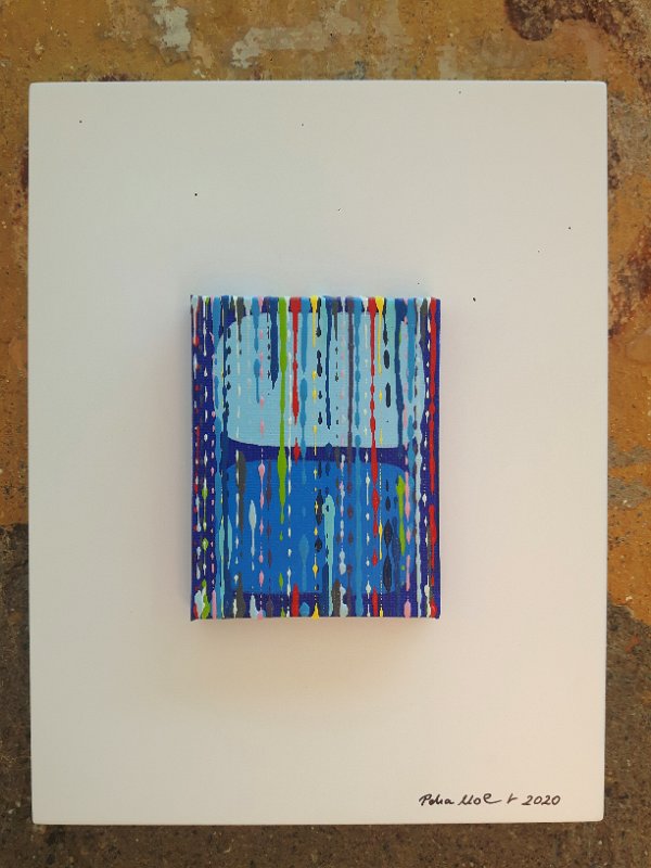 Coloured lines 36 2020 22x17 Acryl-Lack a LW, SOLD